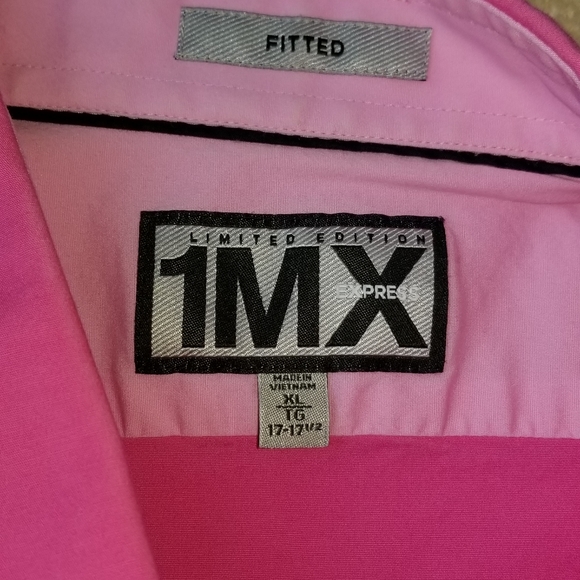 HOT pink Express dress shirt - Picture 3 of 3